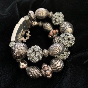 OTAZU Double Pave and Beaded Bracelet…NWOT